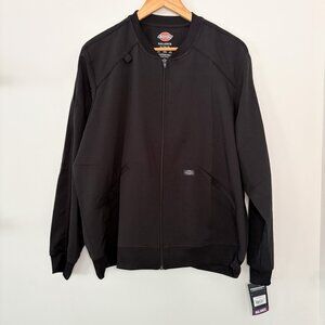 NWT Dickies Balance Zip-Front Medical Jacket Black‎ Size XL